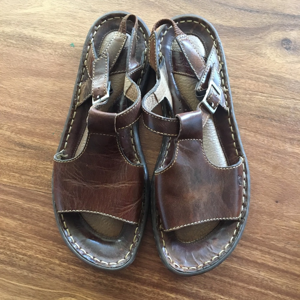 Born brown leather sandals